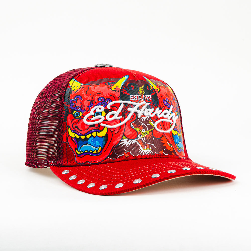 GORRA ED HARDY THE WORLD HANNYA RED OSFA
