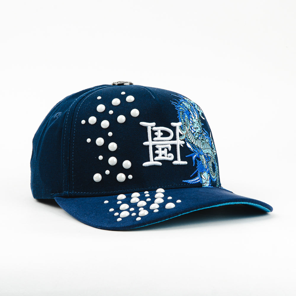 GORRA ED HARDY DRAGON AND PEARLS BLUE