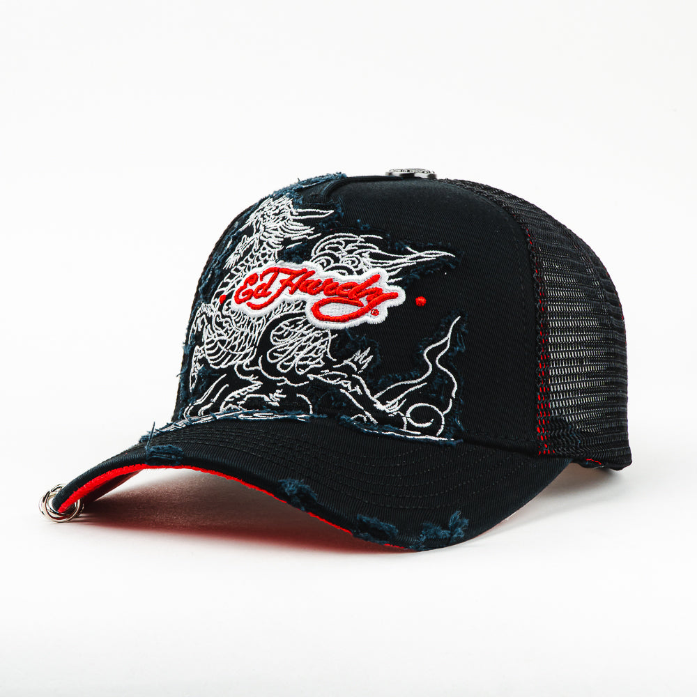 GORRA ED HARDY DRAGON AND PIERCINGS BLACK