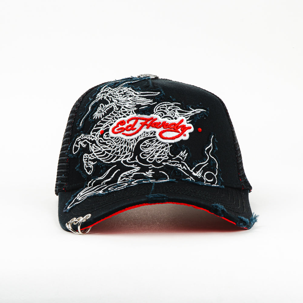 GORRA ED HARDY DRAGON AND PIERCINGS BLACK