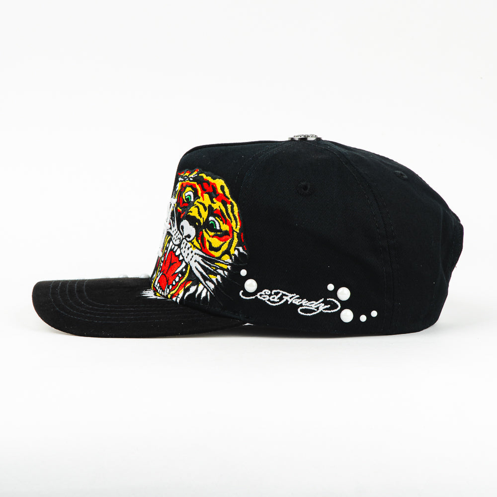 GORRA ED HARDY TIGER AND PEARLS BLACK