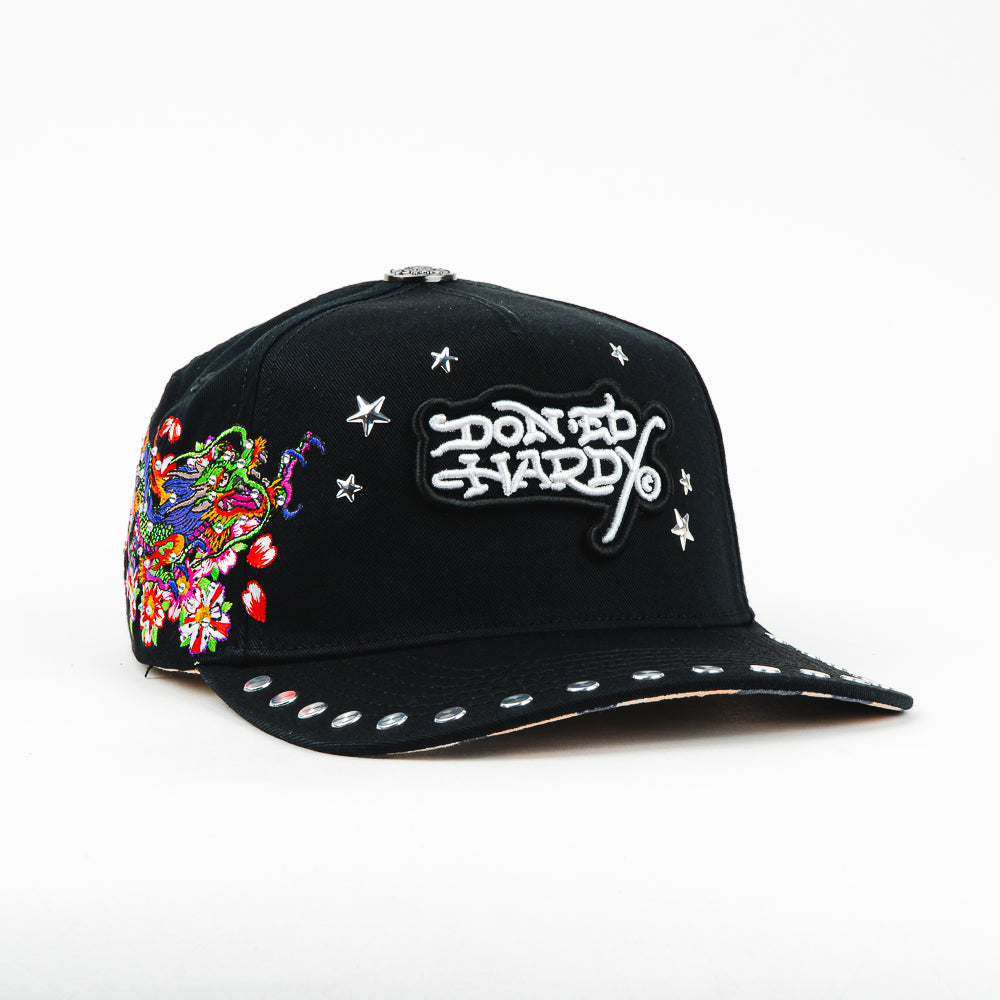 GORRA ED HARDY DON DRAGON AND STARS BLACK