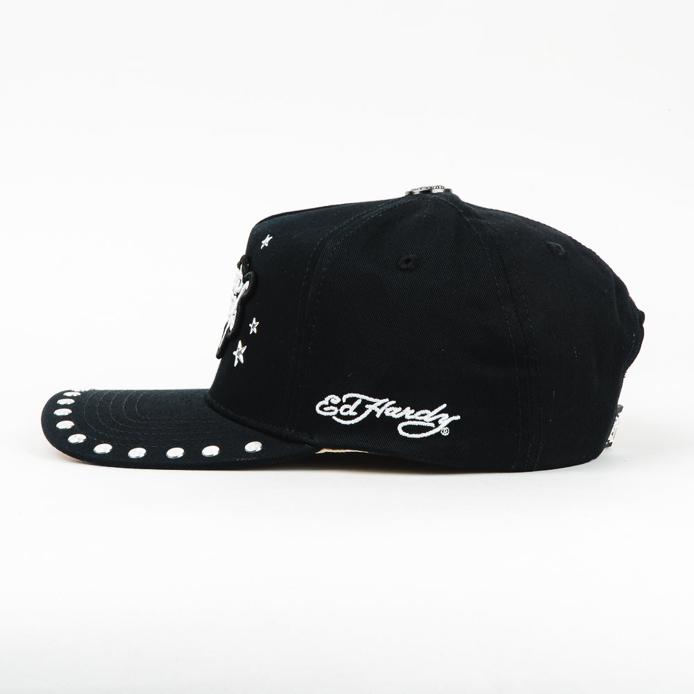 GORRA ED HARDY DON DRAGON AND STARS BLACK