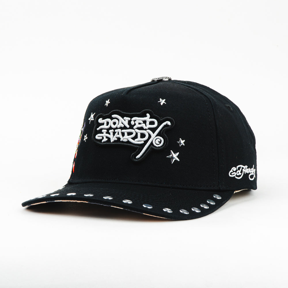 GORRA ED HARDY DON DRAGON AND STARS BLACK