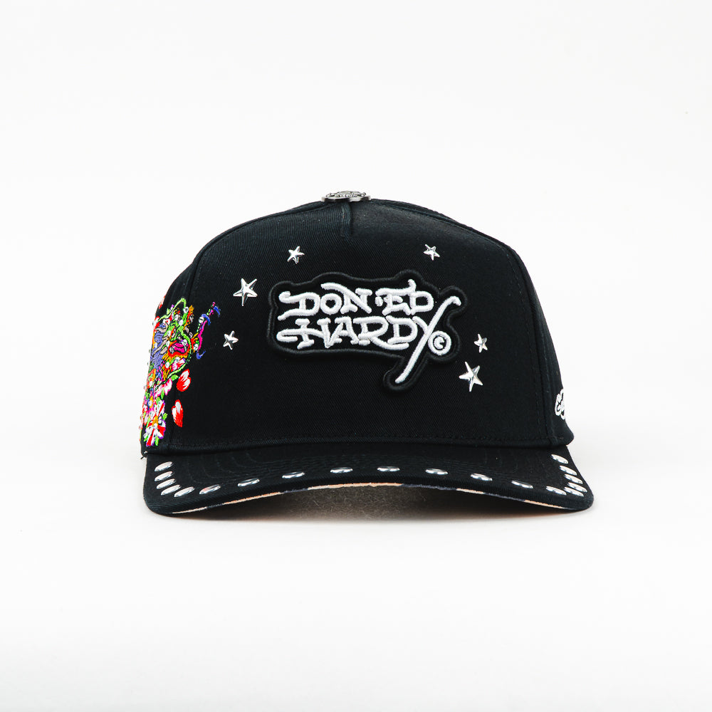 GORRA ED HARDY DON DRAGON AND STARS BLACK