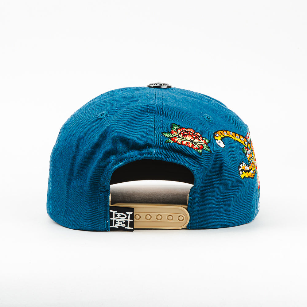 GORRA ED HARDY DON TIGER AND STARS TEAL OSFA
