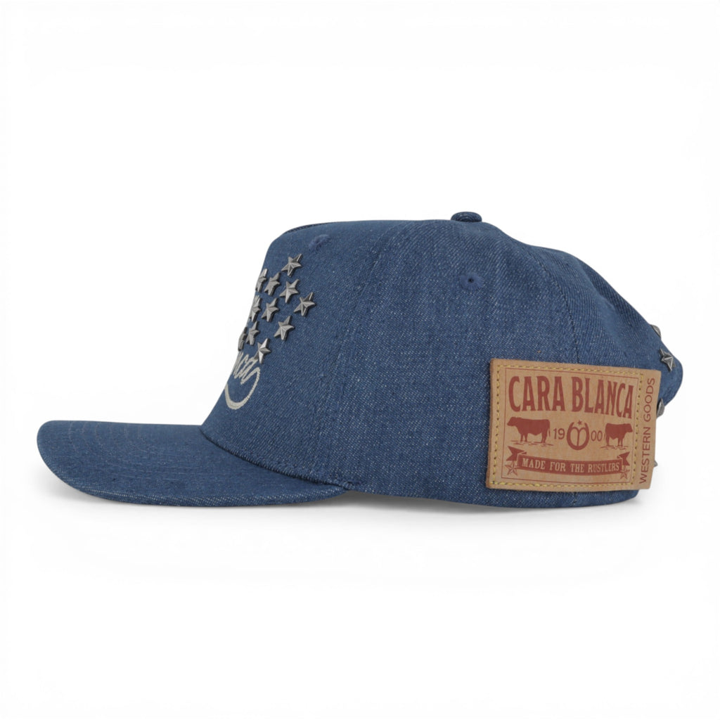 GORRA CARA BLANCA STARLIGHT RODEO AZUL MEZCLILLA