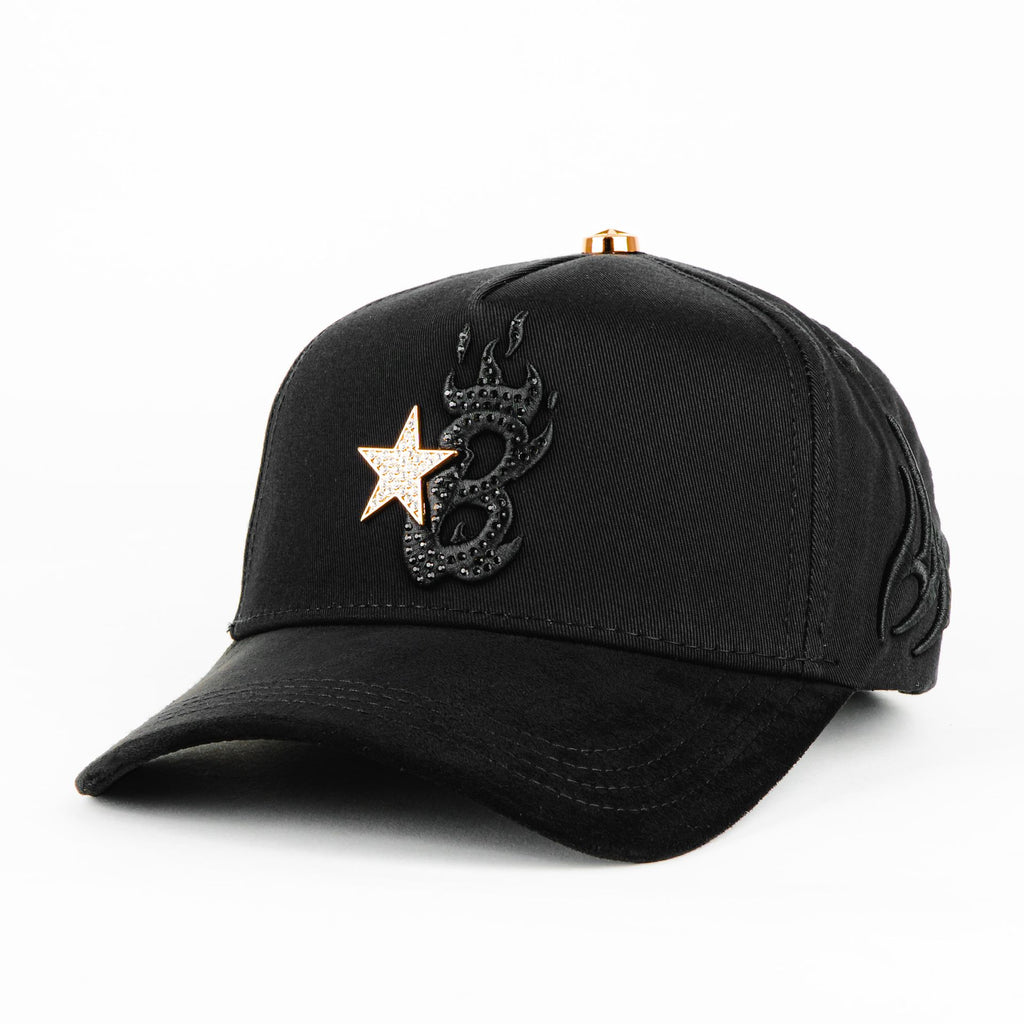 Gorra Barbas Hats B STAR BLACK | Snapback Visera Semicurva