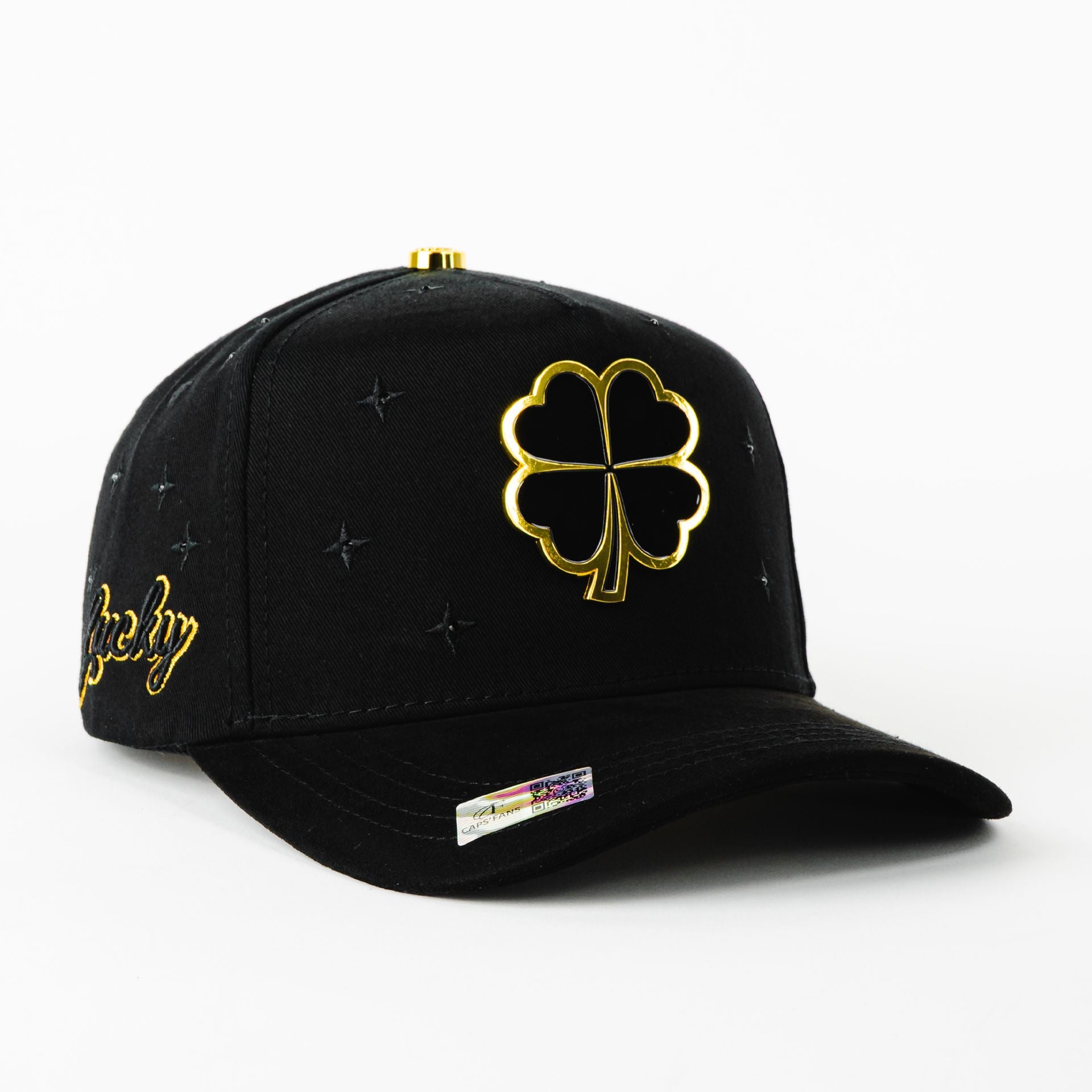 Gorra Caps Fans TREBOL GOLD BLACK | Snapback Visera Semicurva