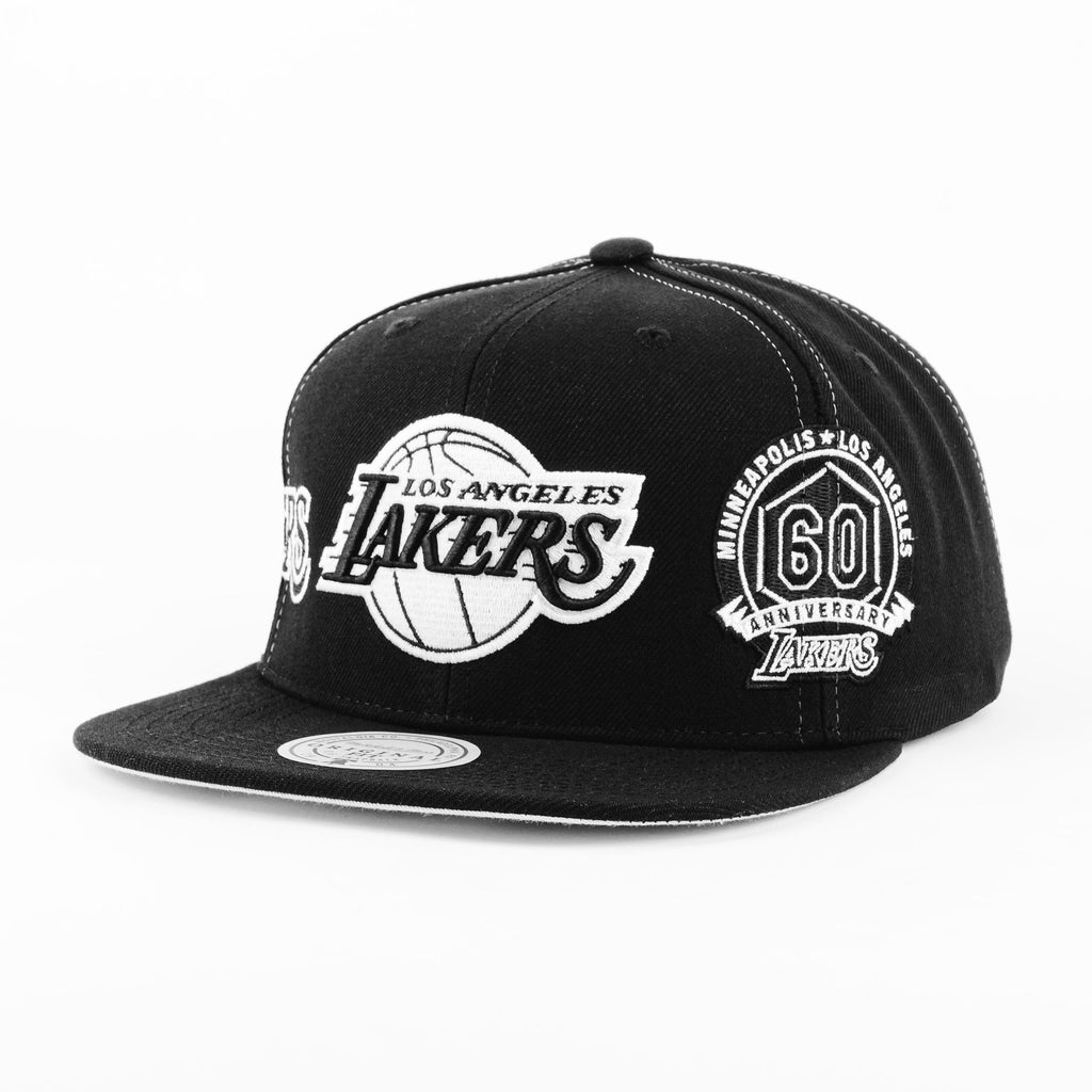 Gorra Mitchell&Ness LAKERS TRIFECTA BLK/WHT | Snapback Visera Plana