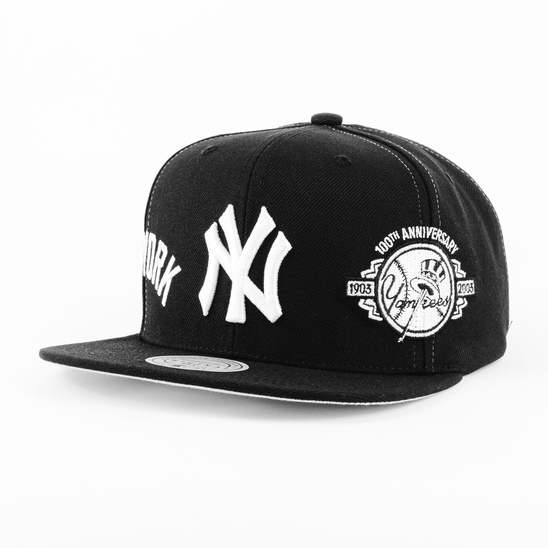 Gorra Mitchell&Ness YANKEES TRIFECTA BLK/WHT | Snapback Visera Plana