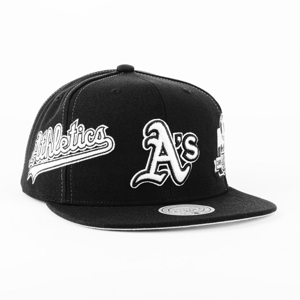 Gorra Mitchell&Ness ATHLETICS TRIFECTA BLK/WHT | Snapback Visera Plana