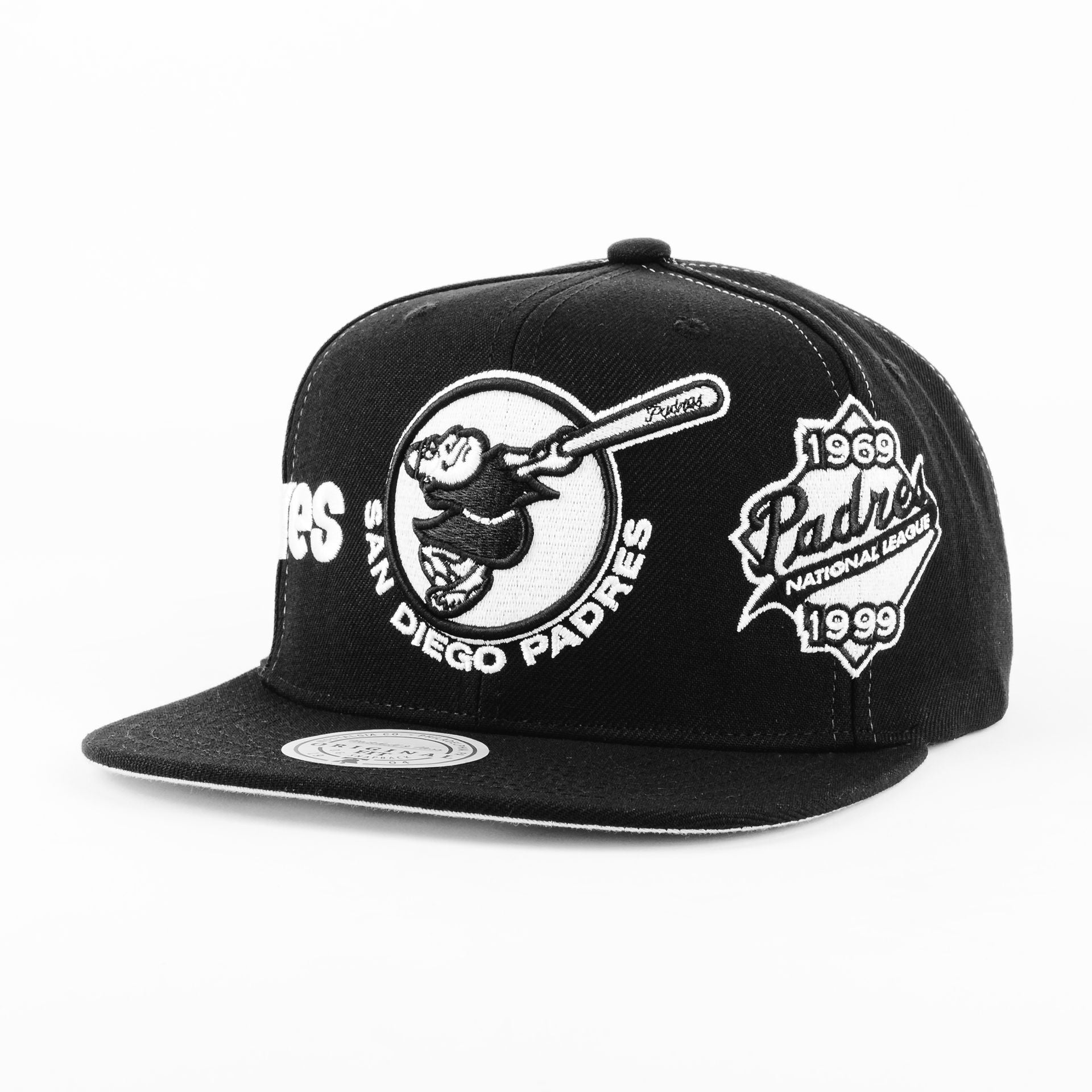 Gorra Mitchell&Ness PADRES TRIFECTA BLK/WHT | Snapback Visera Plana