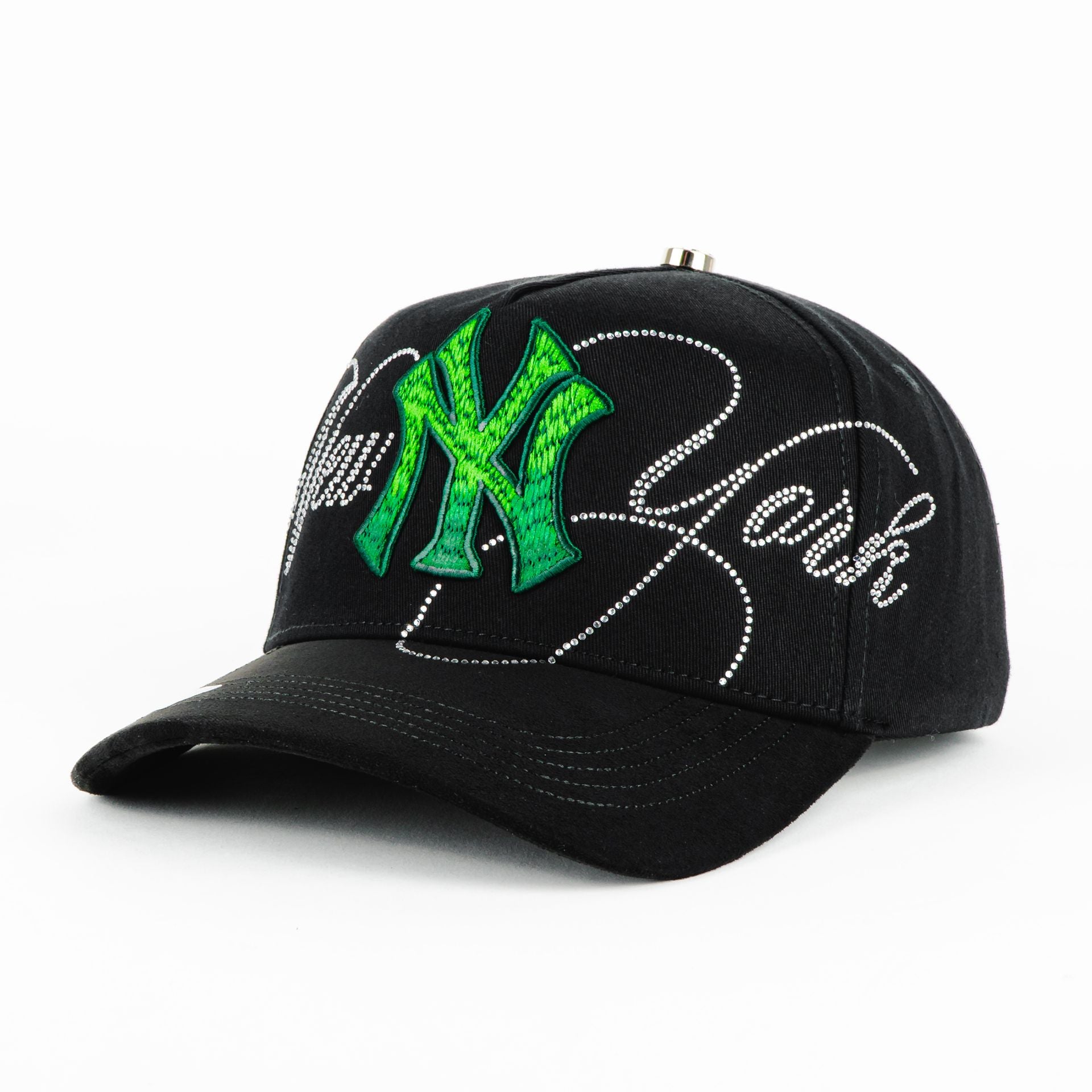 Gorra Caps Fans NY CRISTALS GREEN | Snapback Visera Semicurva