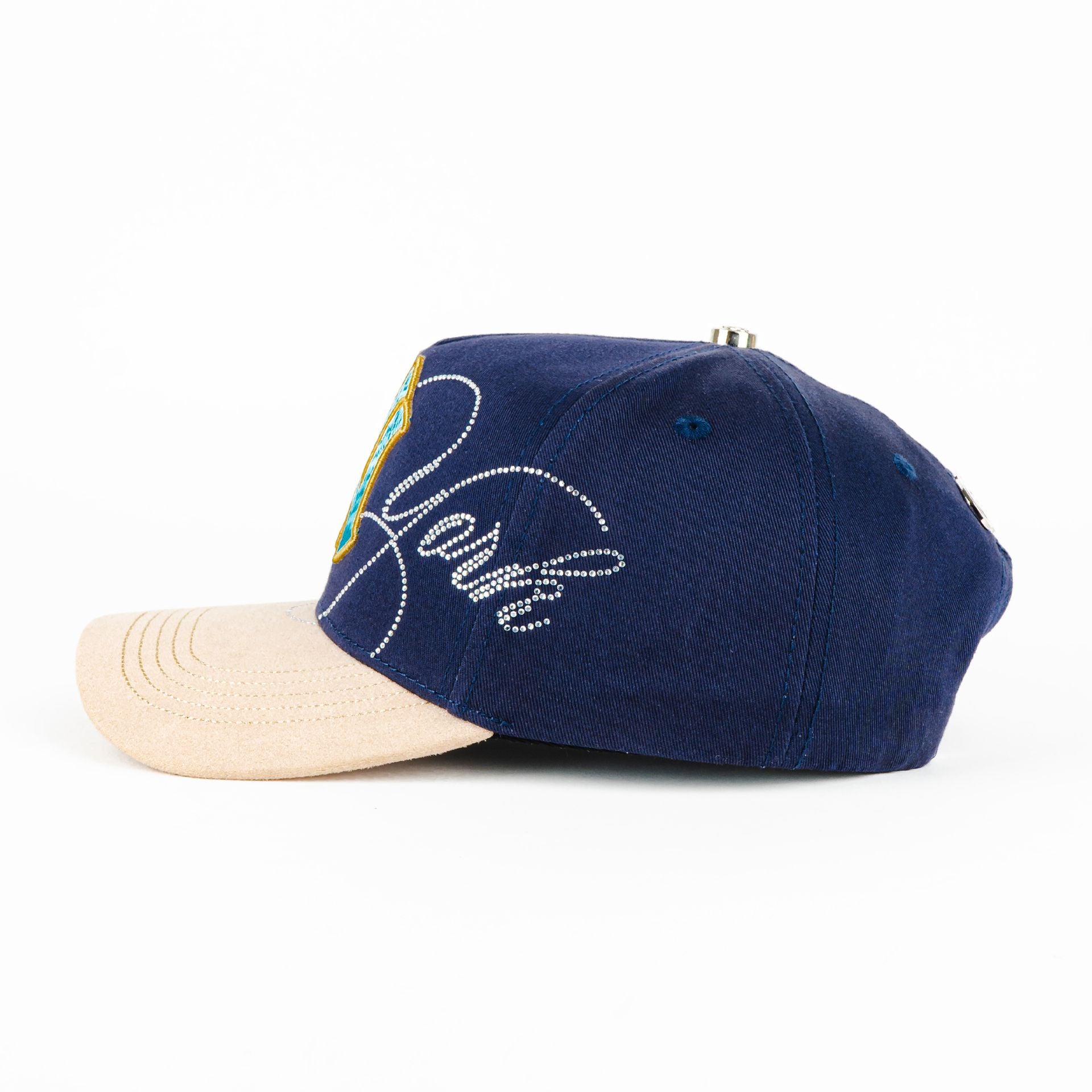 Gorra Caps Fans NY CRISTALS BLUE/BEIGE | Snapback Visera Semicurva