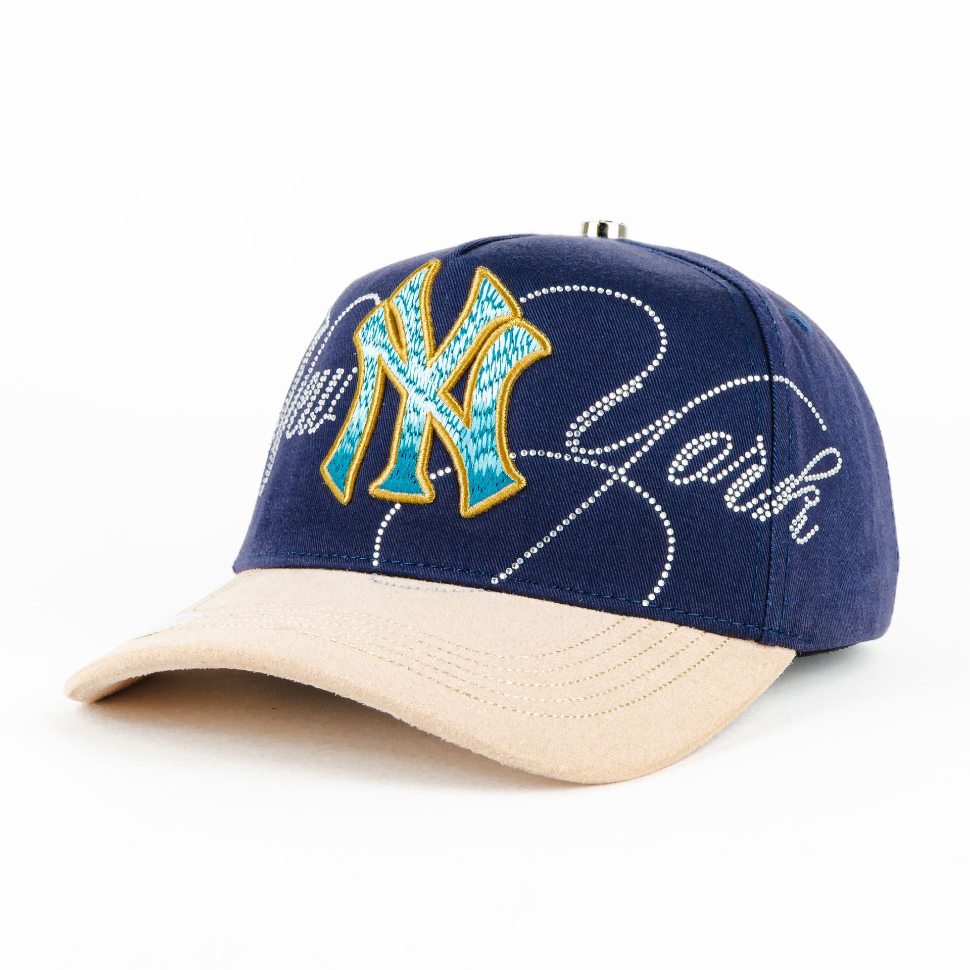 Gorra Caps Fans NY CRISTALS BLUE/BEIGE | Snapback Visera Semicurva