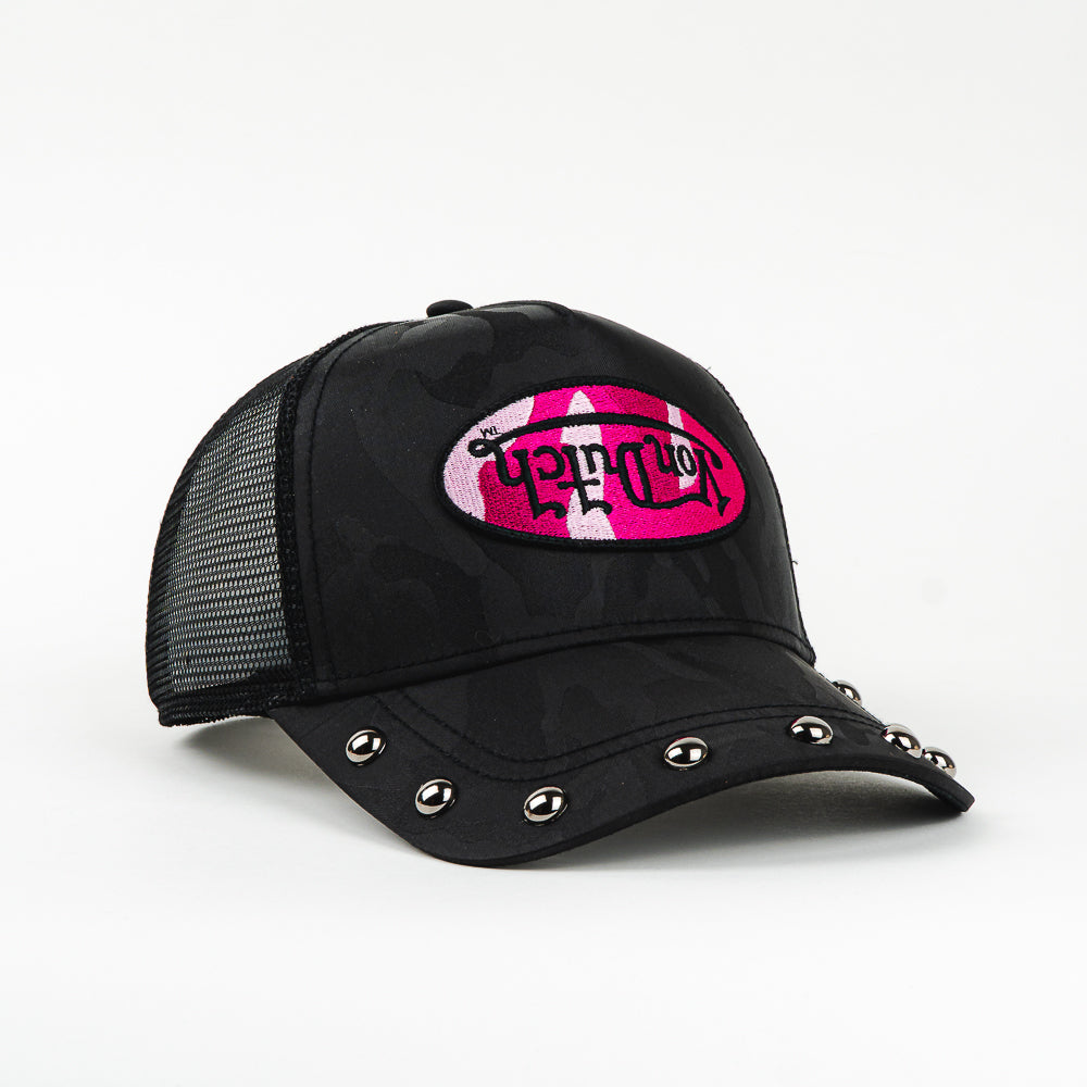 GORRA VON DUTCH STUDDED TRUCKER BLACK