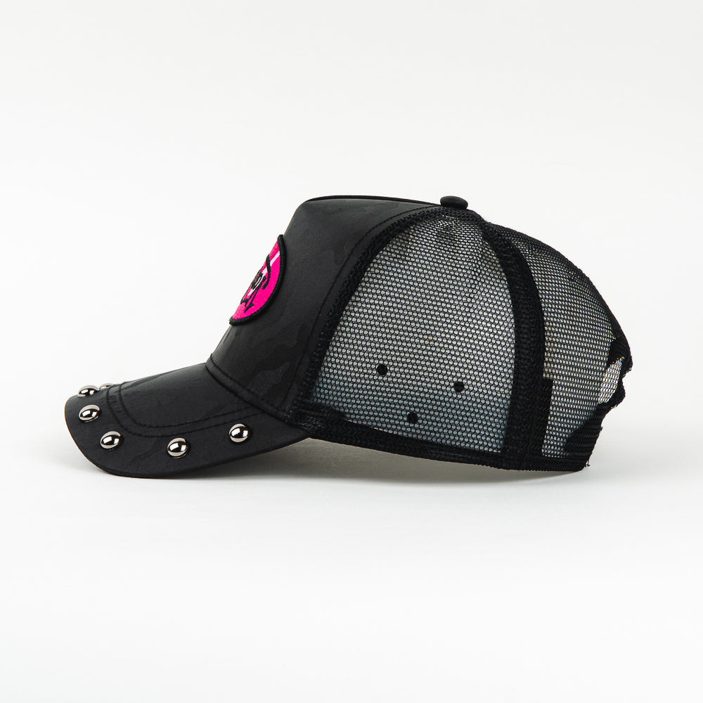 GORRA VON DUTCH STUDDED TRUCKER BLACK