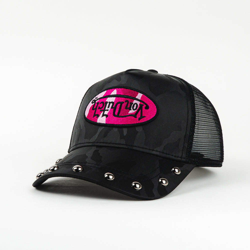 GORRA VON DUTCH STUDDED TRUCKER BLACK