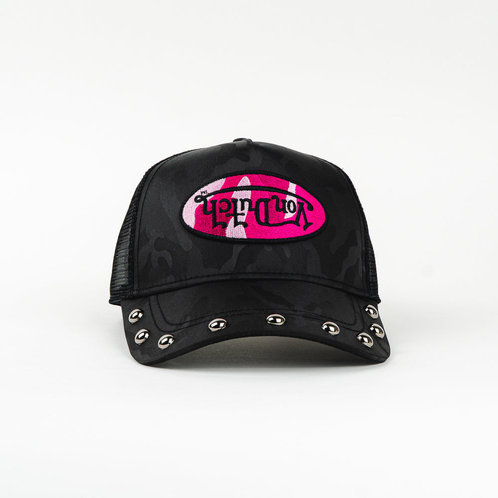 GORRA VON DUTCH STUDDED TRUCKER BLACK