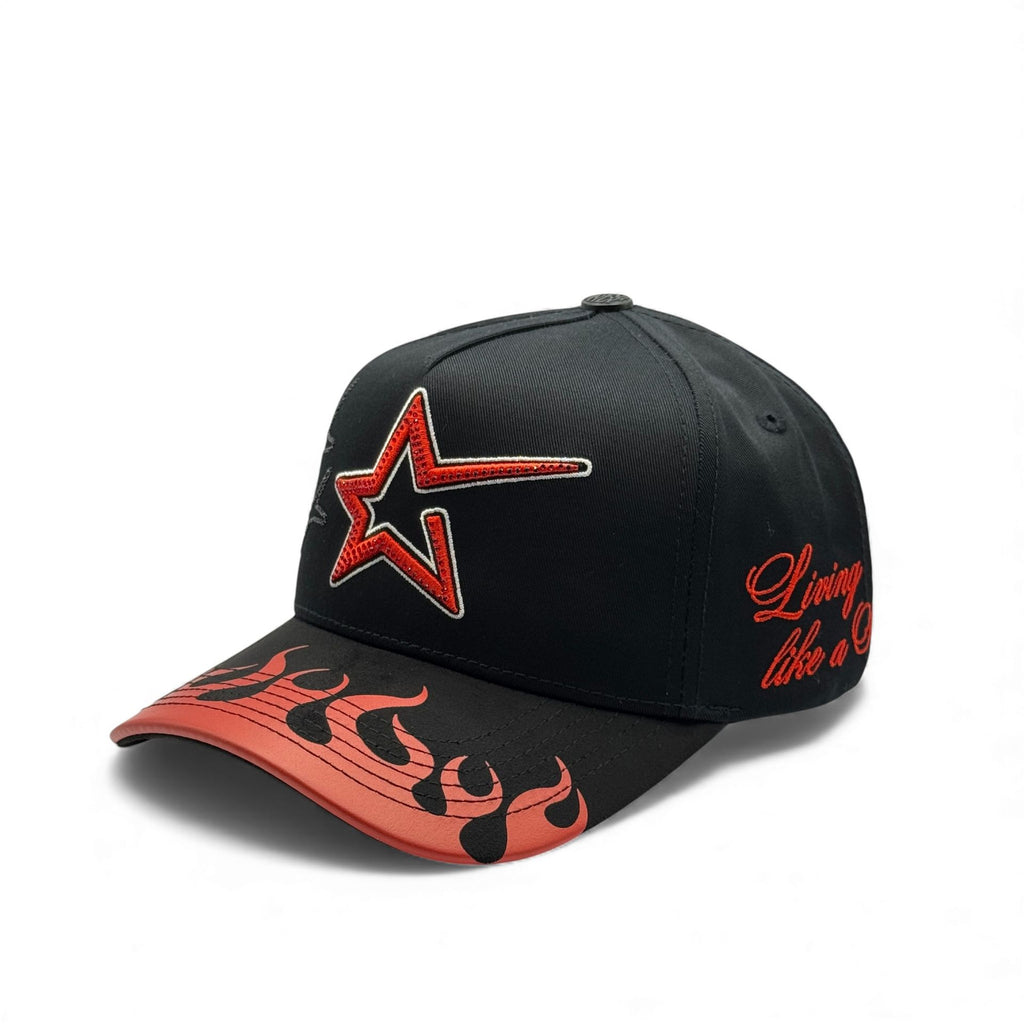 STAR IN FLAMES BLACK