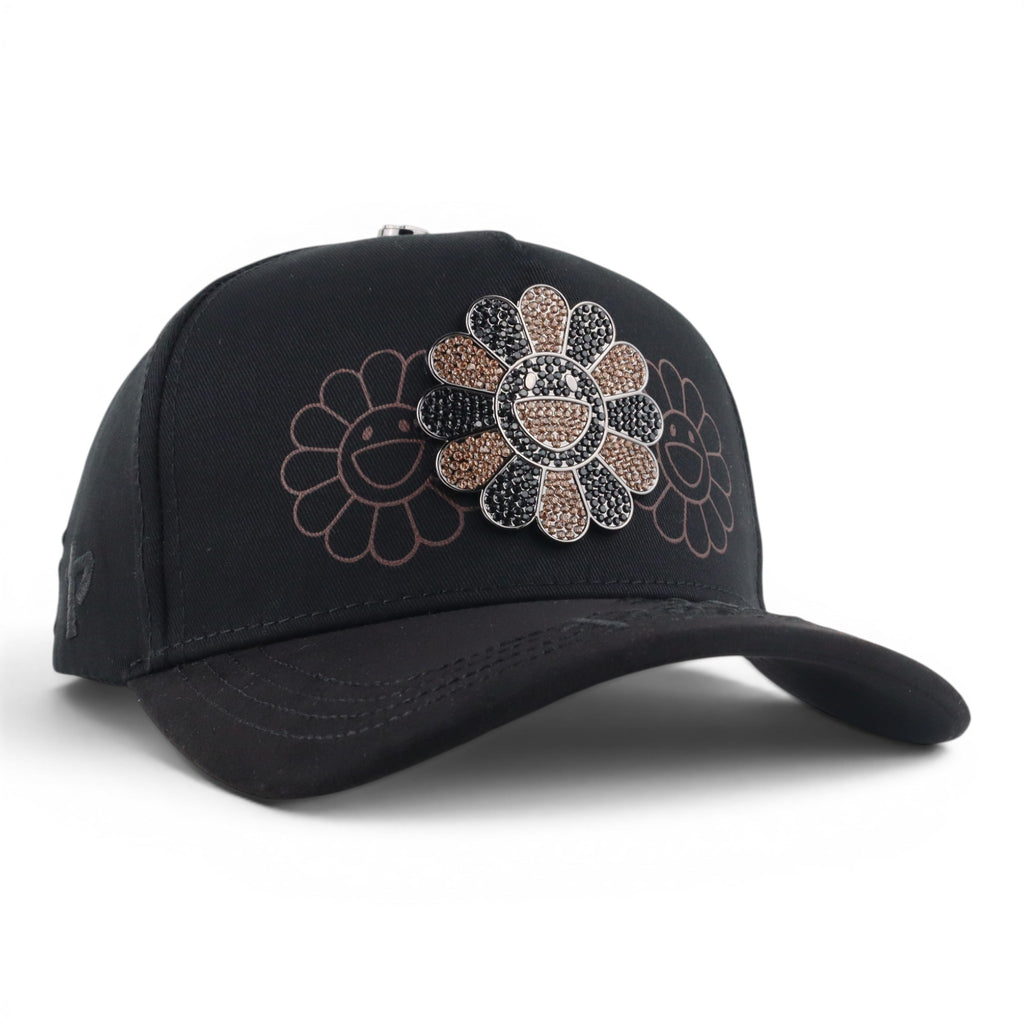 GORRA ACE HATS MURAKAMI CRYSTALS BLACK/BROWN
