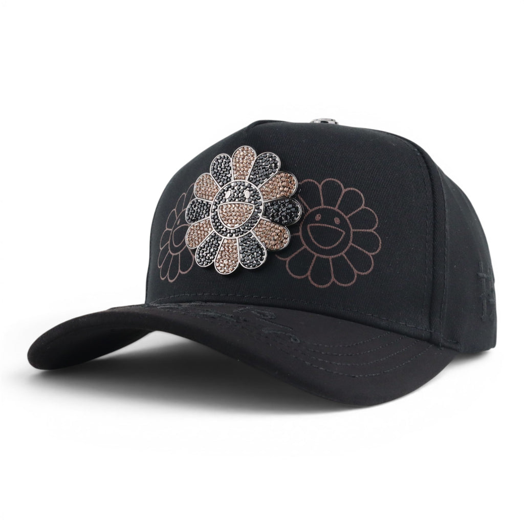 GORRA ACE HATS MURAKAMI CRYSTALS BLACK/BROWN