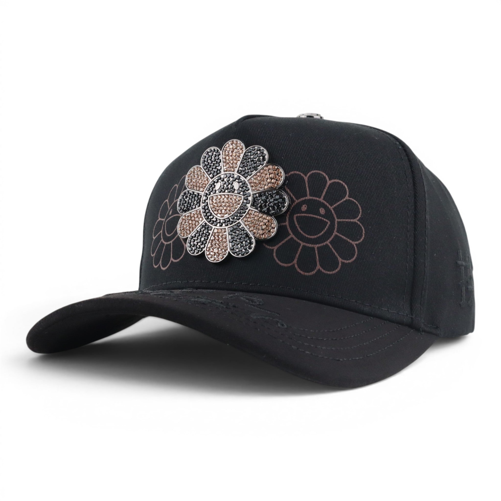 GORRA ACE HATS MURAKAMI CRYSTALS BLACK/BROWN