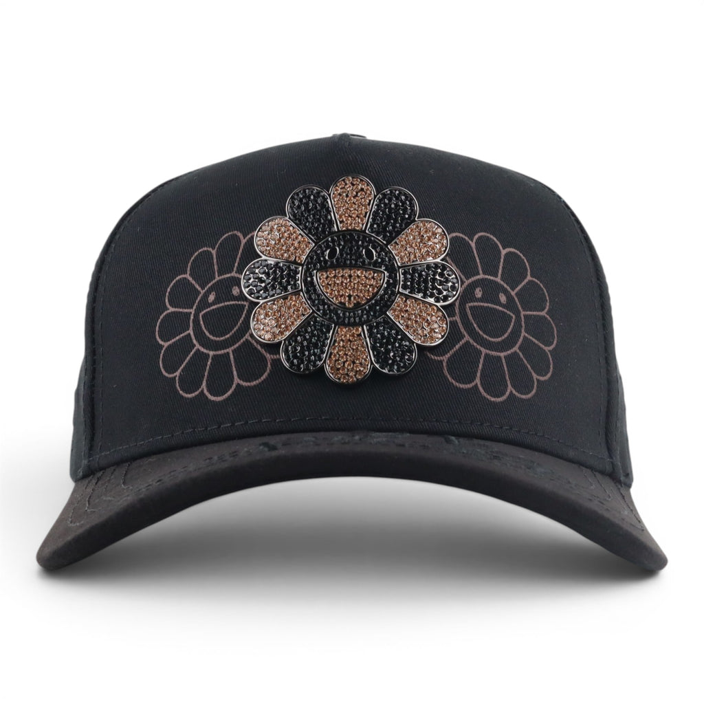 GORRA ACE HATS MURAKAMI CRYSTALS BLACK/BROWN
