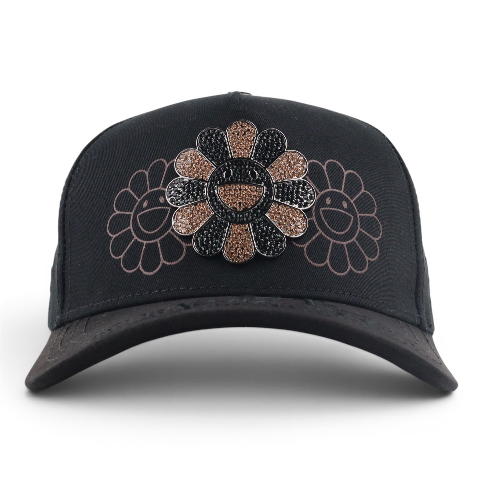 GORRA ACE HATS MURAKAMI CRYSTALS BLACK/BROWN
