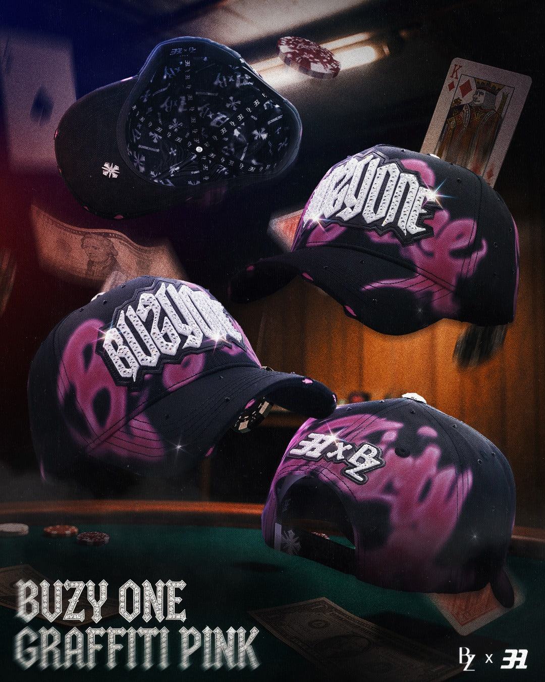 GORRA BAEZ BUZY ONE GRAFFITI PINK (PREVENTA)
