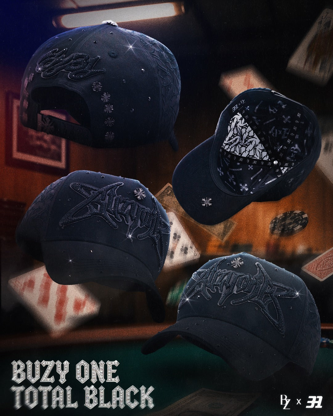 GORRA BAEZ BUZY ONE TOTAL BLACK (PREVENTA)