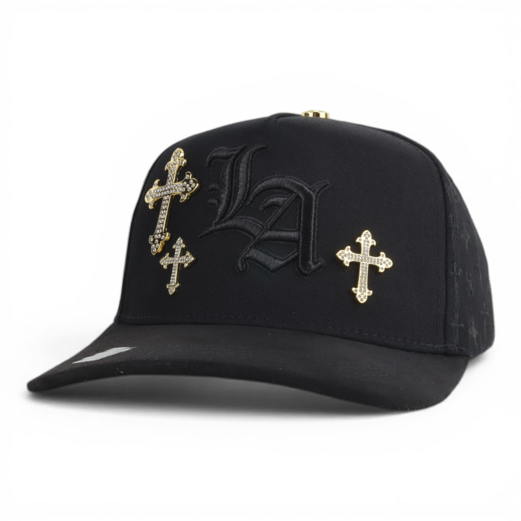 GORRA BIGG BOSS LA CRUCES GOLD/BLK SUEDE