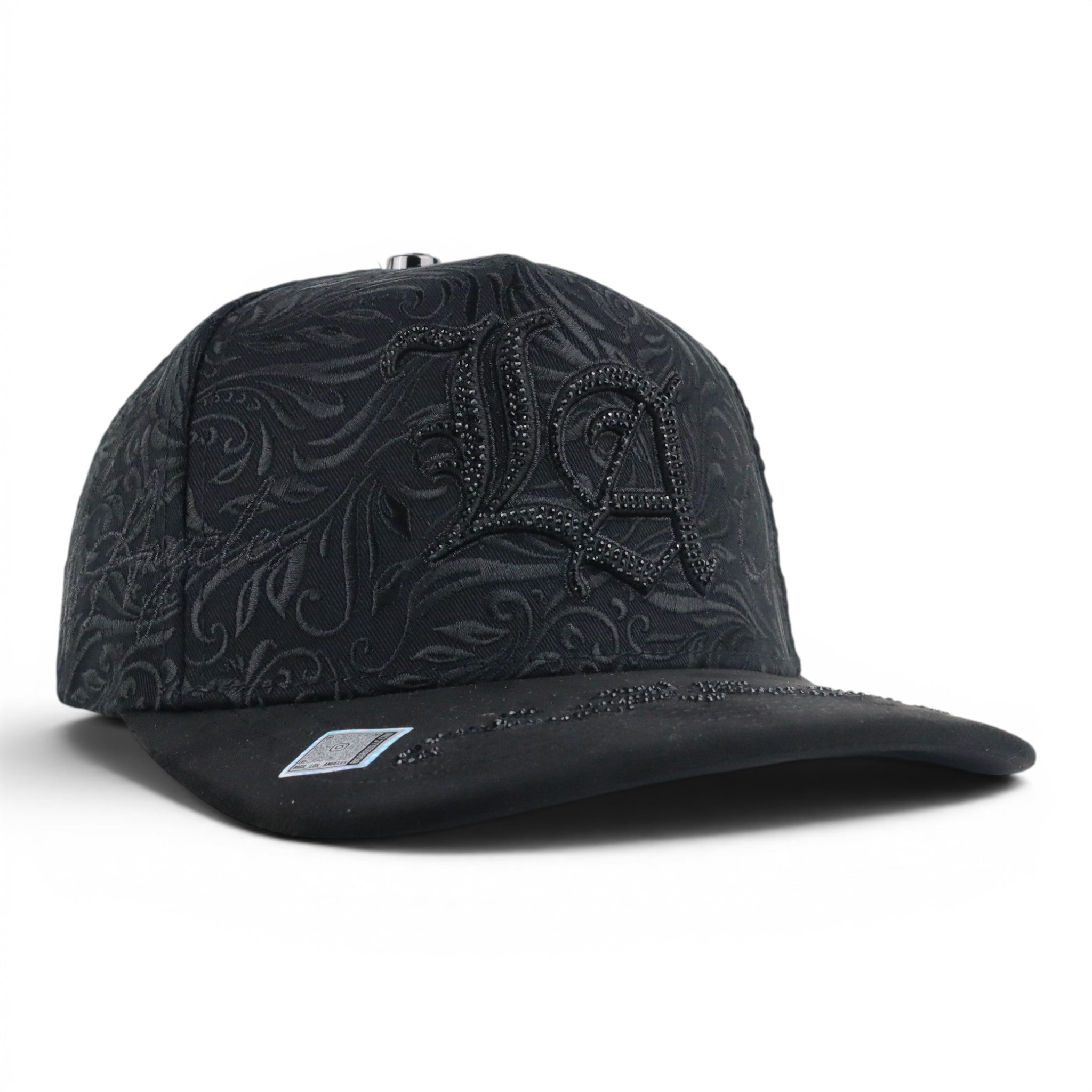 GORRA BIGG BOSS LA CRYSTAL TOTAL BLACK SUEDE