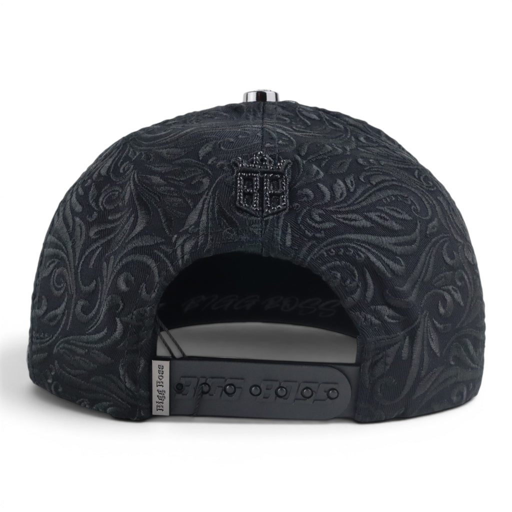 GORRA BIGG BOSS LA CRYSTAL TOTAL BLACK SUEDE