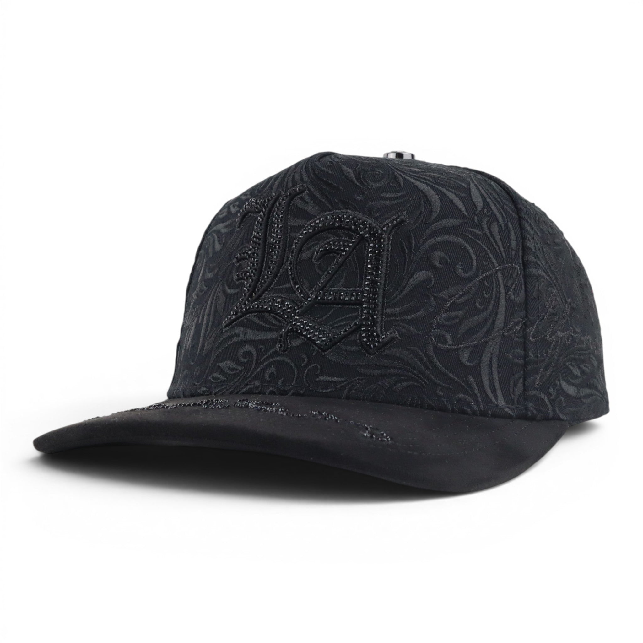 GORRA BIGG BOSS LA CRYSTAL TOTAL BLACK SUEDE