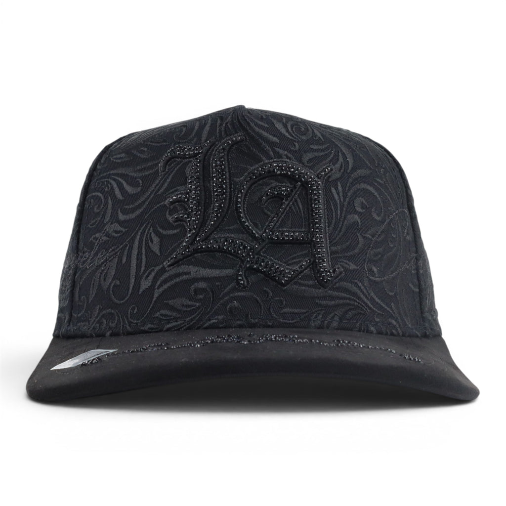 GORRA BIGG BOSS LA CRYSTAL TOTAL BLACK SUEDE