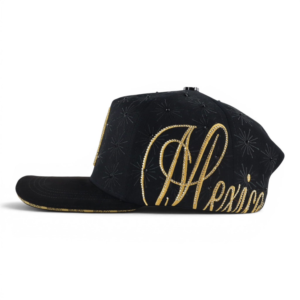 GORRA BIGG BOSS VIVA MEXICO CRISTALS BLACK/GOLD