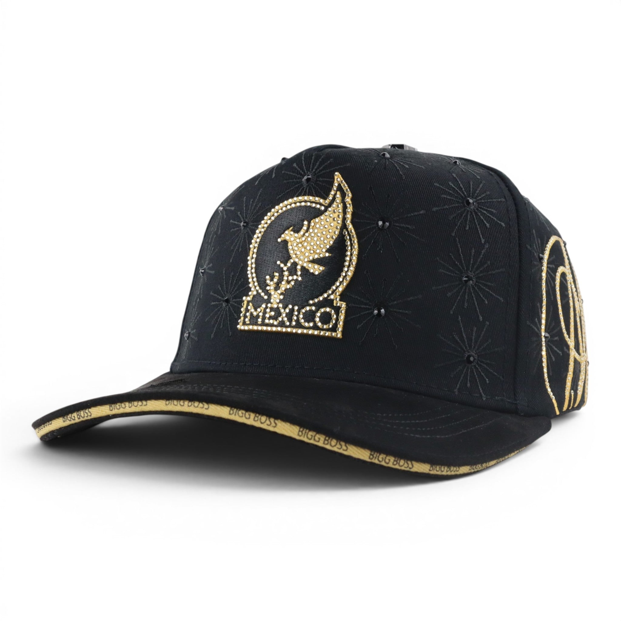GORRA BIGG BOSS VIVA MEXICO CRISTALS BLACK/GOLD