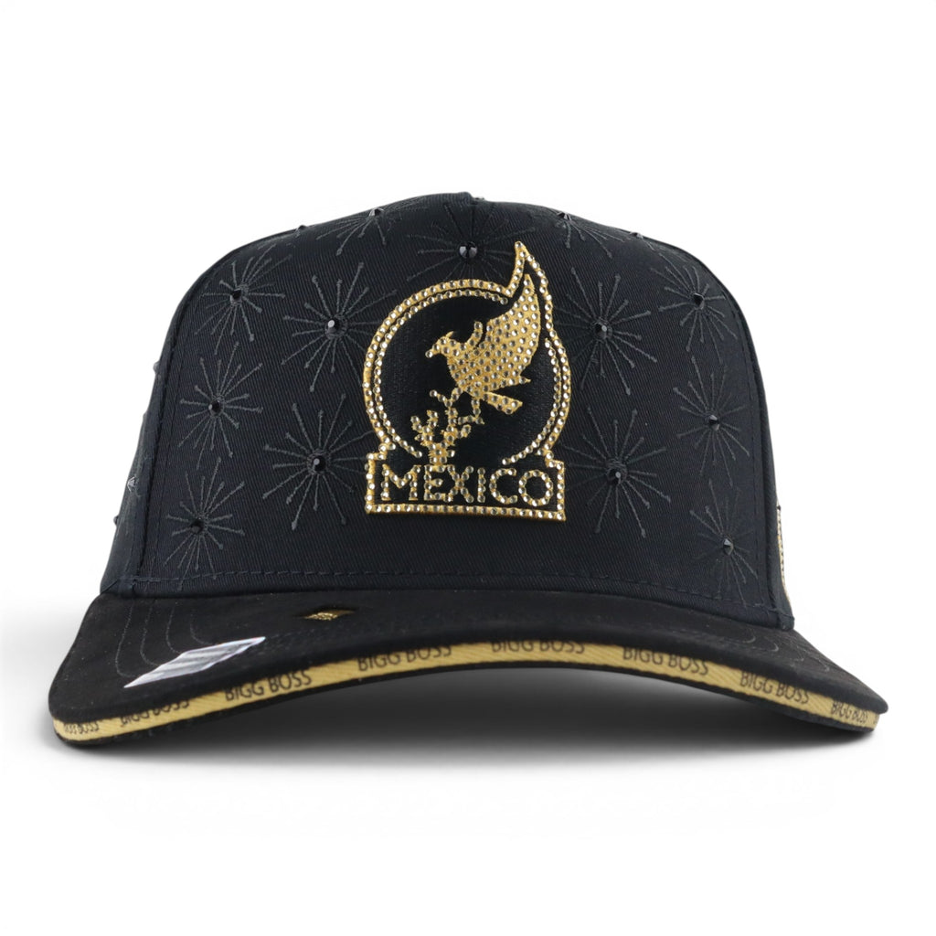 GORRA BIGG BOSS VIVA MEXICO CRISTALS BLACK/GOLD