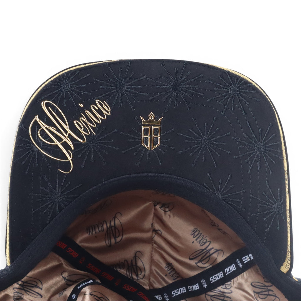 GORRA BIGG BOSS VIVA MEXICO CRISTALS BLACK/GOLD