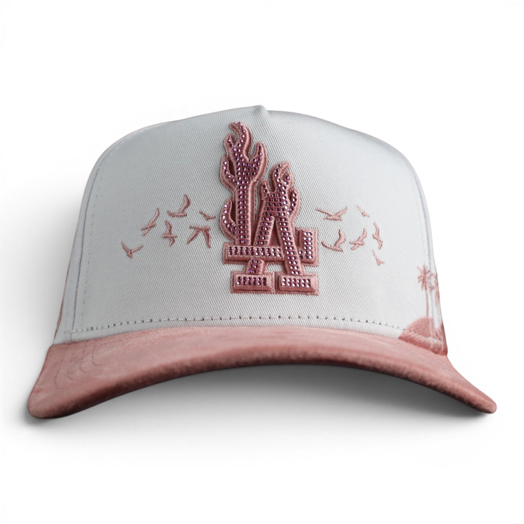 GORRA BIGG BOSS LA FLAMES WHITE/PINK