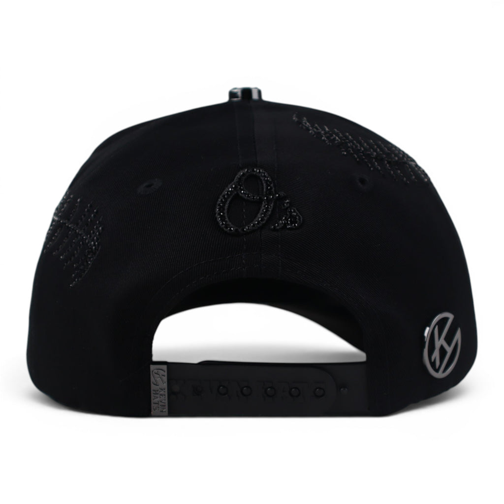 GORRA BIGG BOSS ORIOLES CRISTALS VISOR SUEDE BLACK