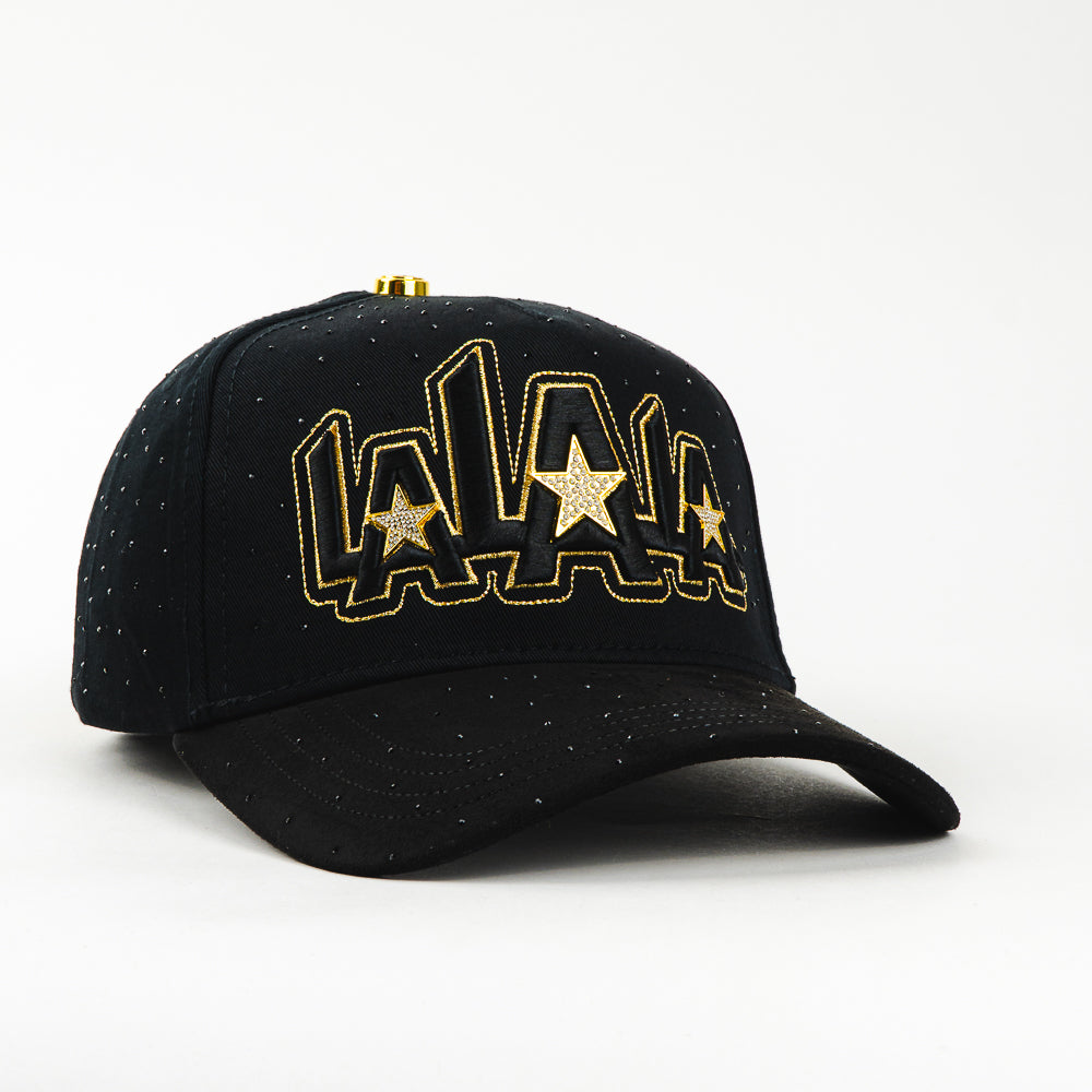 GORRA BIGG BOSS LALALA STARS CRYSTALS BLACK/GOLD