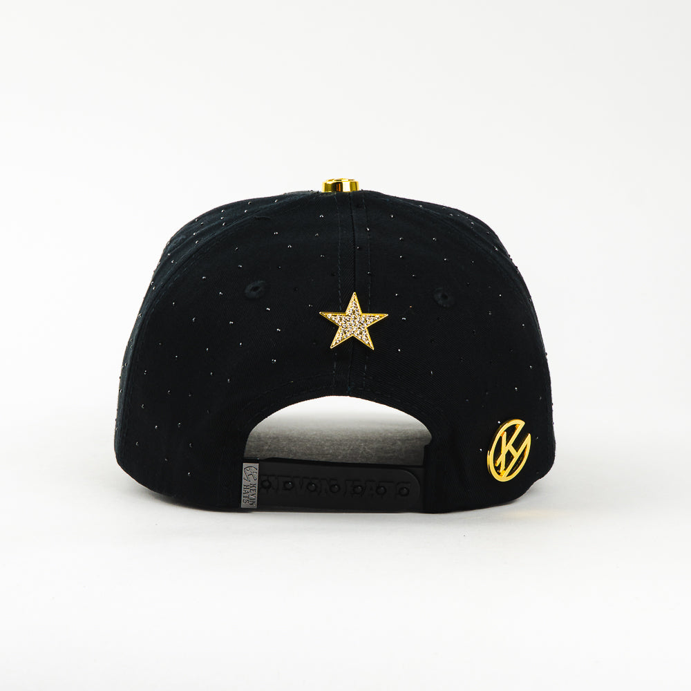 GORRA BIGG BOSS LALALA STARS CRYSTALS BLACK/GOLD