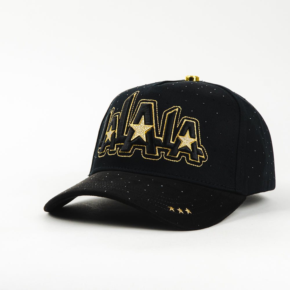 GORRA BIGG BOSS LALALA STARS CRYSTALS BLACK/GOLD