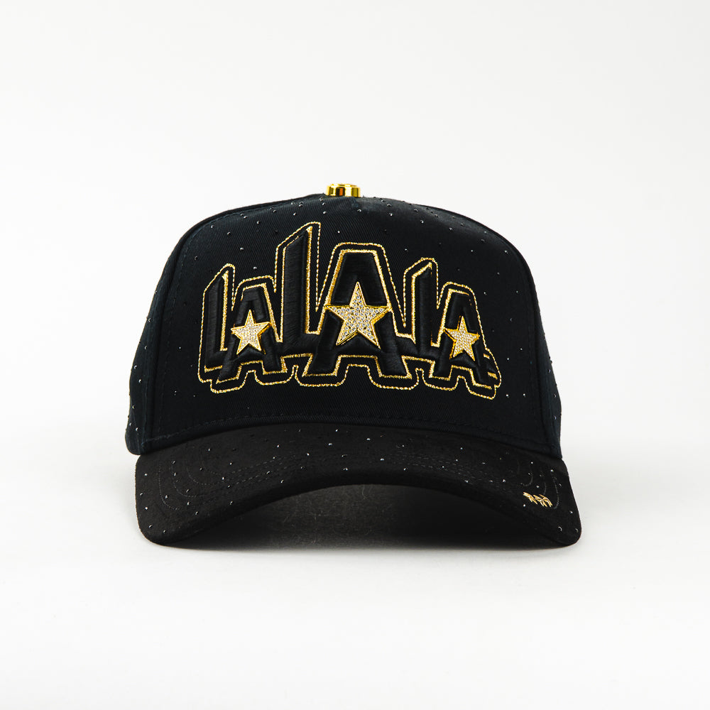 GORRA BIGG BOSS LALALA STARS CRYSTALS BLACK/GOLD