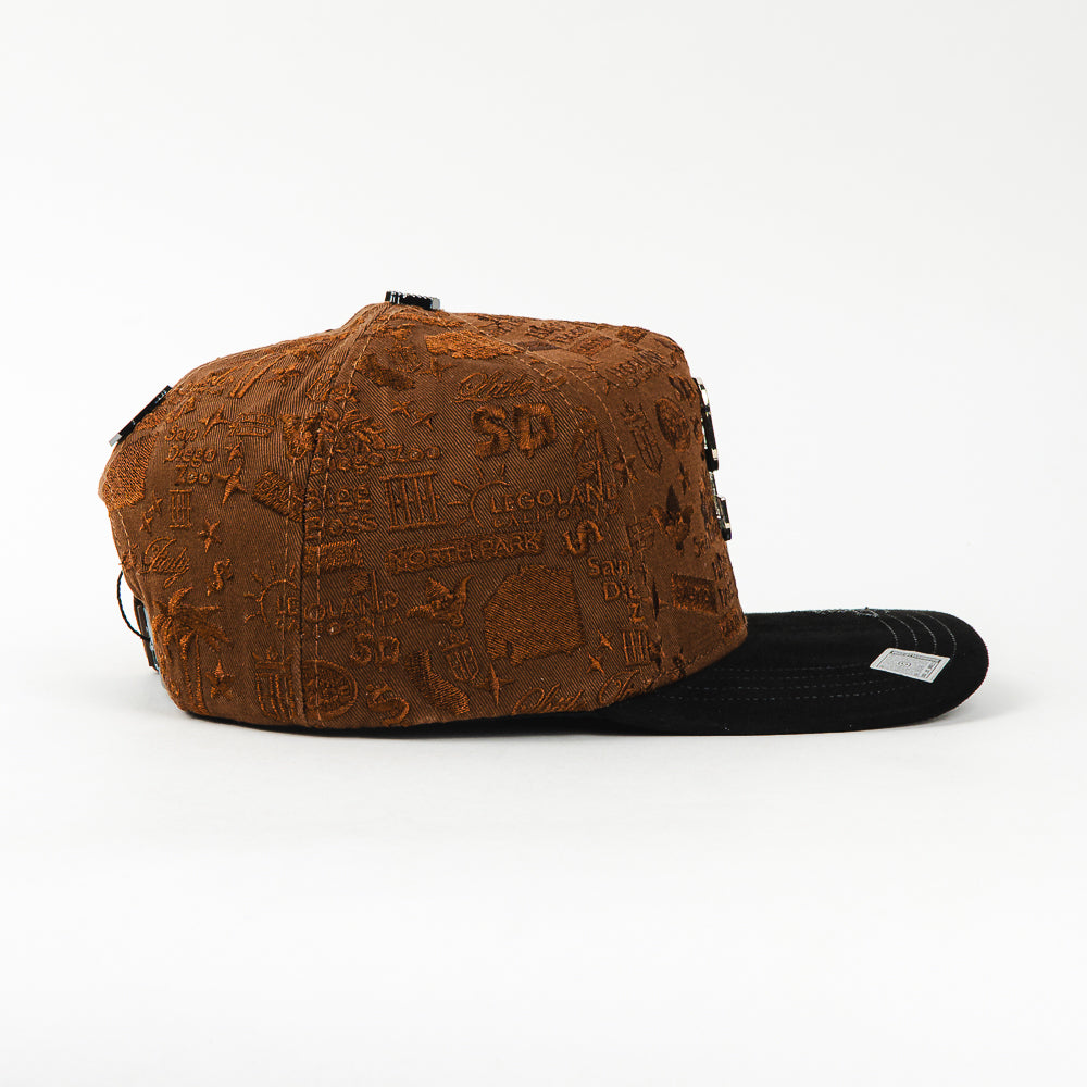 GORRA BIGG BOSS SAN DIEGO CHROME BLACK/BROWN