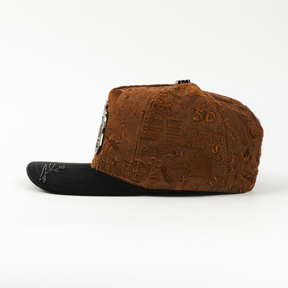 GORRA BIGG BOSS SAN DIEGO CHROME BLACK/BROWN