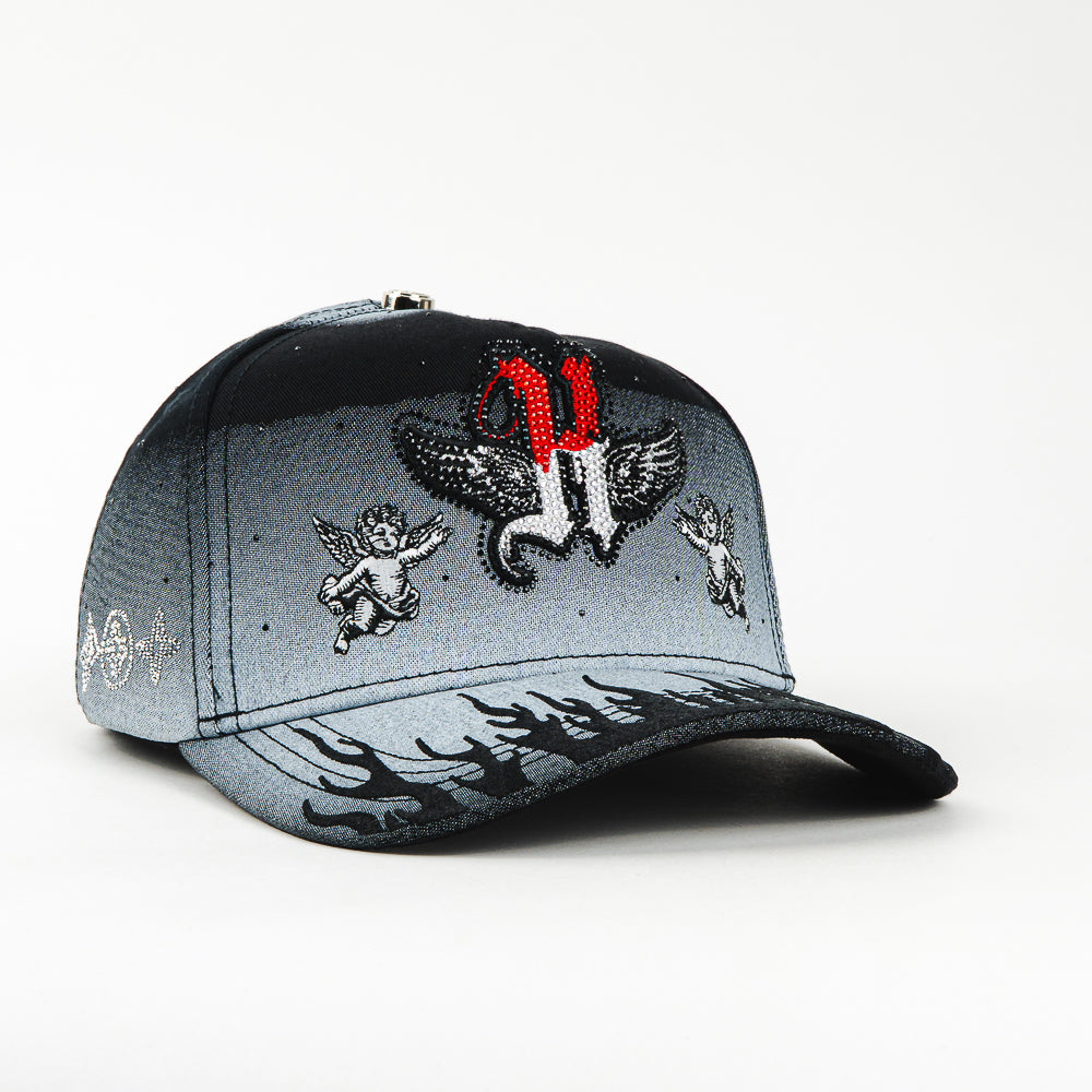 GORRA BIGG BOSS ANGEL H CRYSTALS GREY